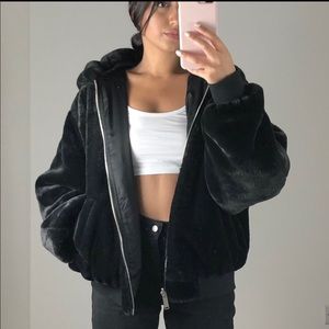 Zara NWOT Reversible Faux Fur Bomber!
